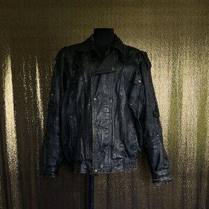 Vintage distressed grunge leather jacket